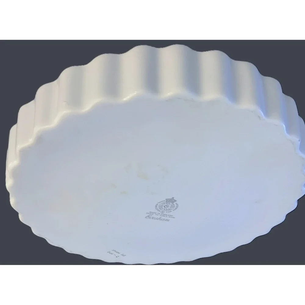 Royal Worcester Porcelain Evesham Fruits Quiche/Tart Bake Dish England NOS 8.75
